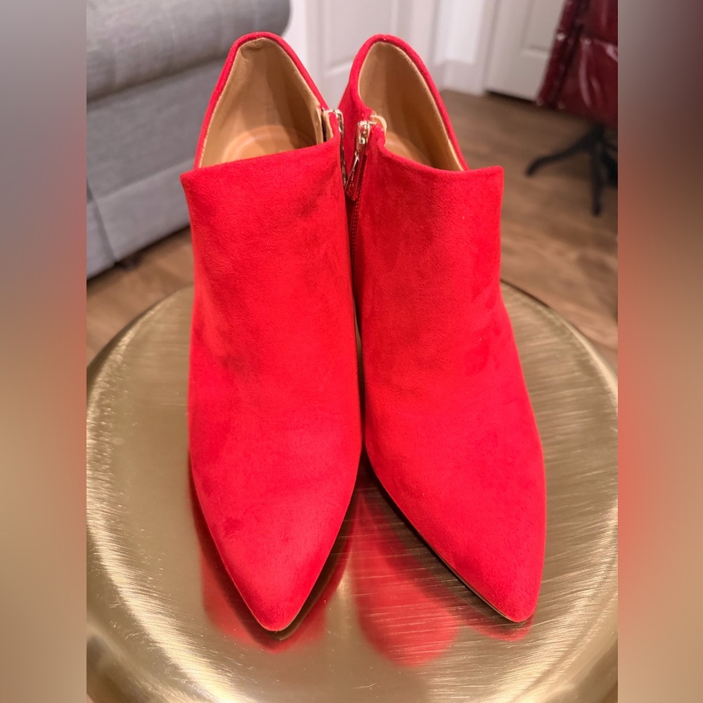 Jessica Simpson Bold Red Heeled Boots